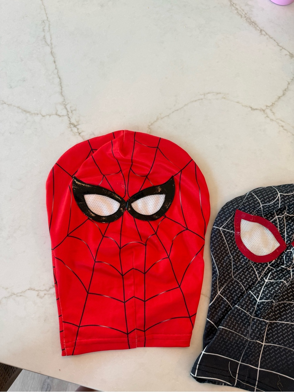 Kids Spider-Style Costume Hood Mask - Red and Black Bundle Of 3 - Picture 4 of 8